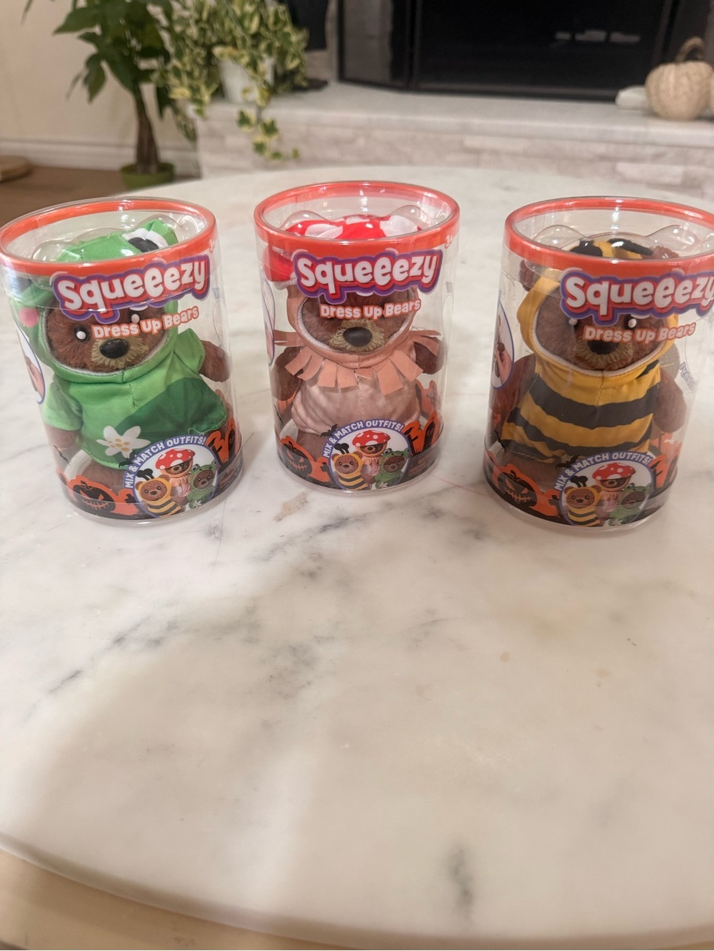 Dress Up Bear Plush - Green, Pink & Yellow Costumes